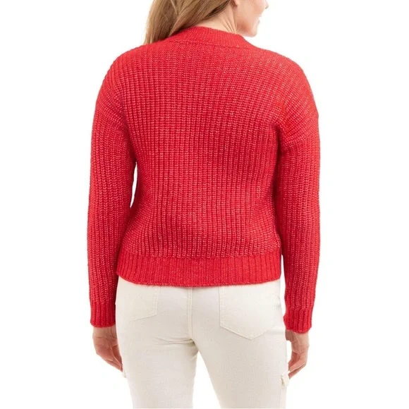 U.S Polo Association Red Knit Cable Cardigan Sweater - Picture 3 of 10